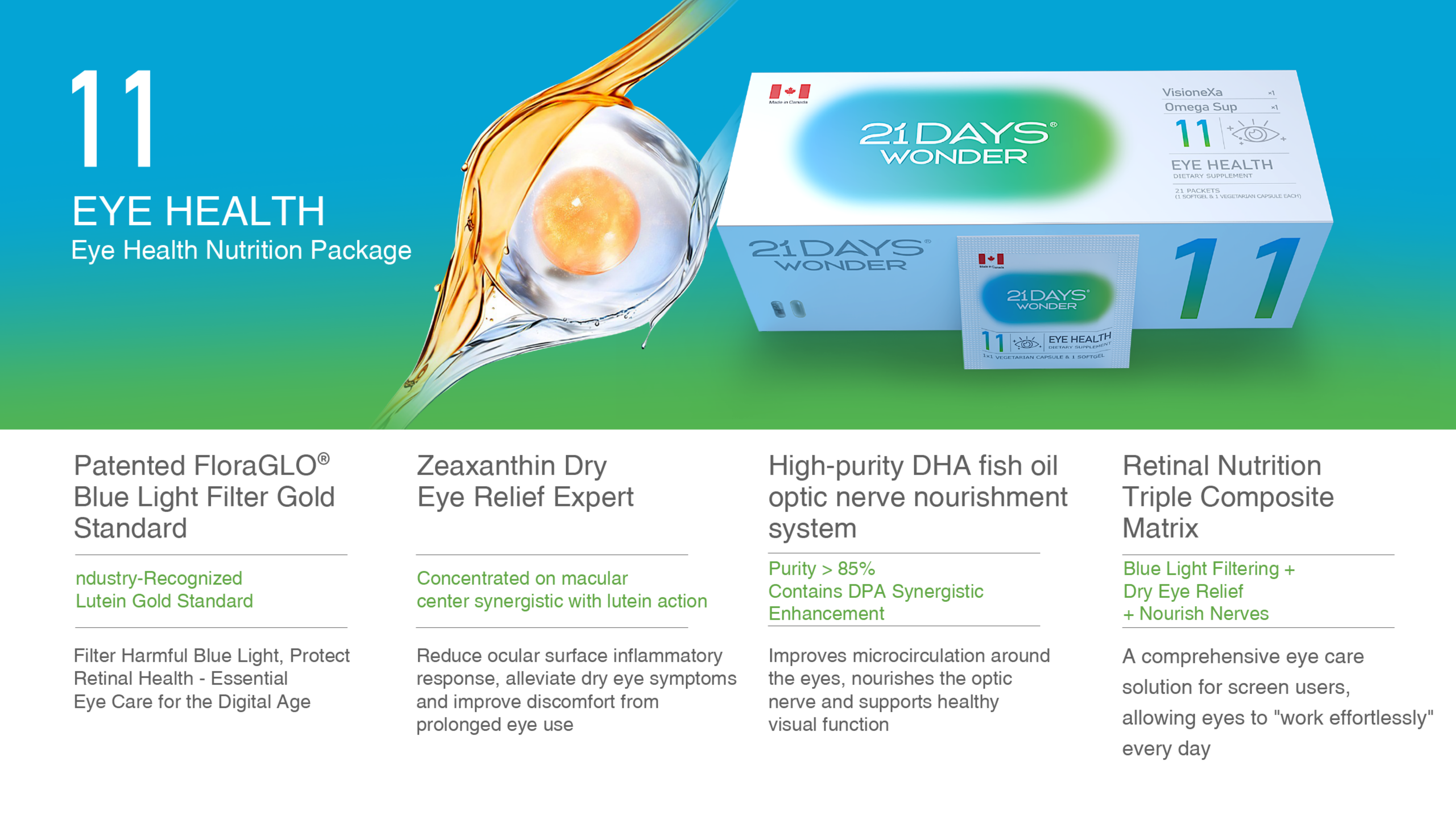 11 Eye Support Nutrition Pack
